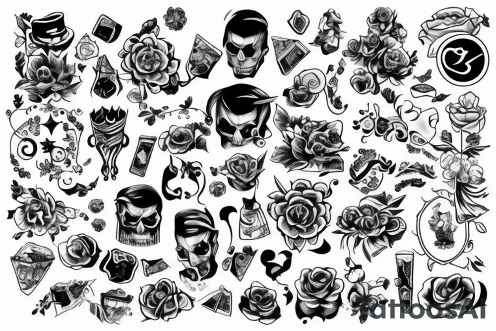 паучиха с зеркалом и помадой tattoo idea