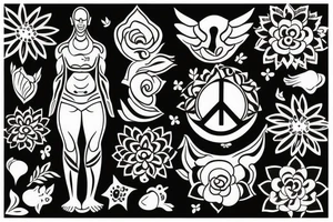 yoga pose symbolising peace and enlightenment tattoo idea