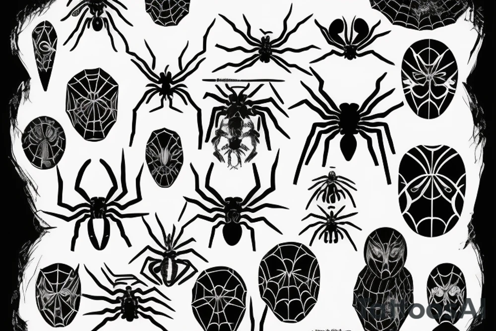 Spider with mirror tattoo idea