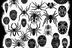 Spider with mirror tattoo idea