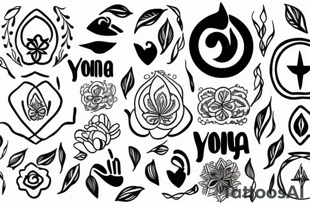 unalome yoga tattoo idea