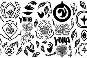 unalome yoga tattoo idea