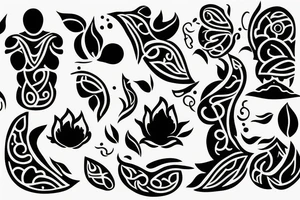 unalome yoga tattoo idea