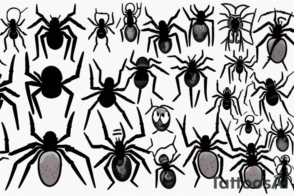 Spider with mirror tattoo idea