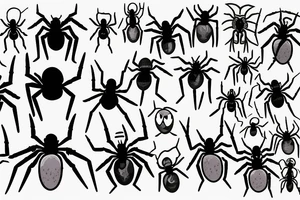 Spider with mirror tattoo idea
