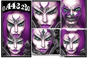 Warhammer 40000 Slaanesh emblem with daemonette face inside tattoo idea