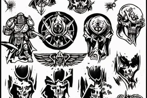 Warhammer 40000 Emperor's Children emblem tattoo idea