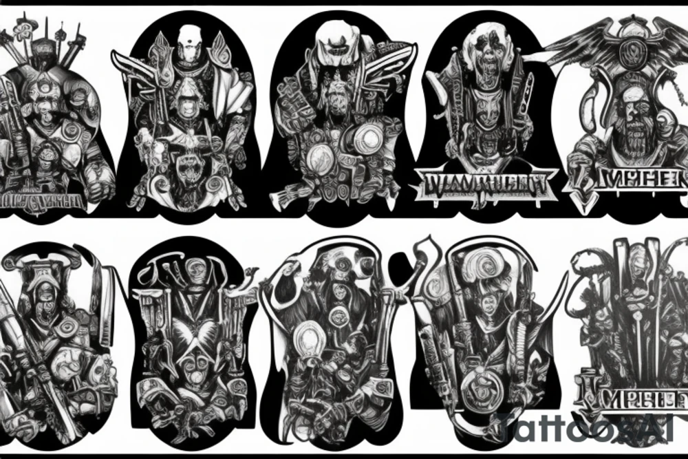 Warhammer 40000 Emperor's Children emblem tattoo idea