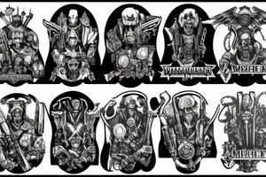 Warhammer 40000 Emperor's Children emblem tattoo idea