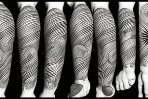 Aggressive waves tattoo idea