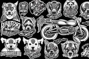 mutt motorbike tattoo idea