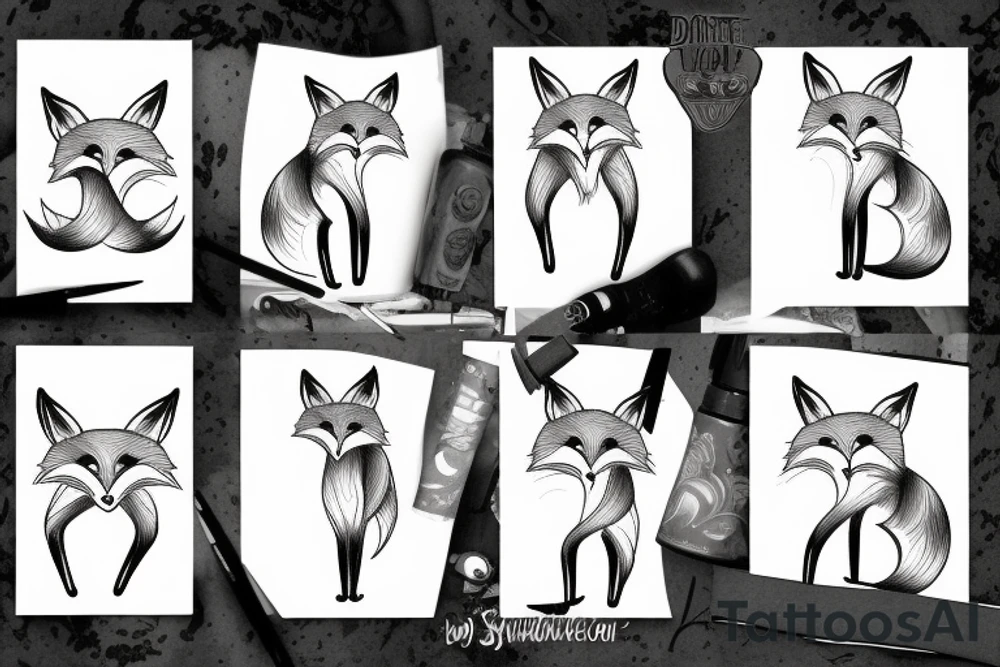 dance fox tattoo idea