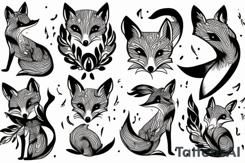 dance fox tattoo idea