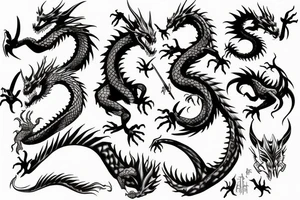 dragon anime tattoo idea