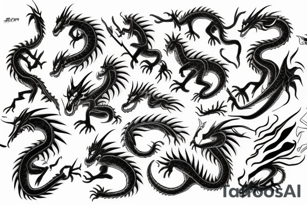 dragon anime tattoo idea
