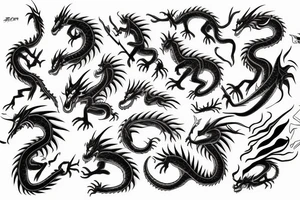 dragon anime tattoo idea