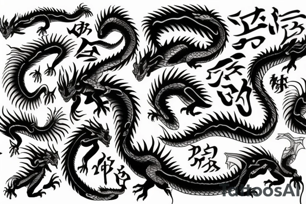 dragon anime tattoo idea