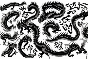 dragon anime tattoo idea