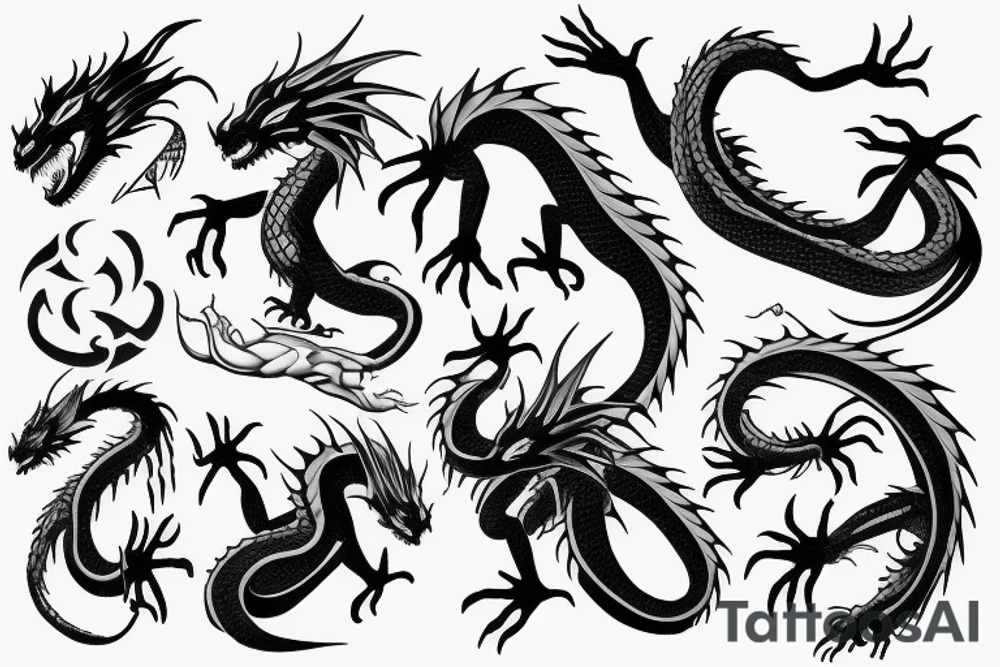 dragon anime tattoo idea