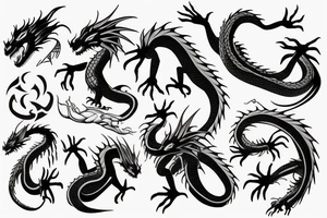 dragon anime tattoo idea