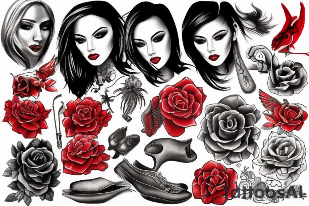 Red iv tattoo idea