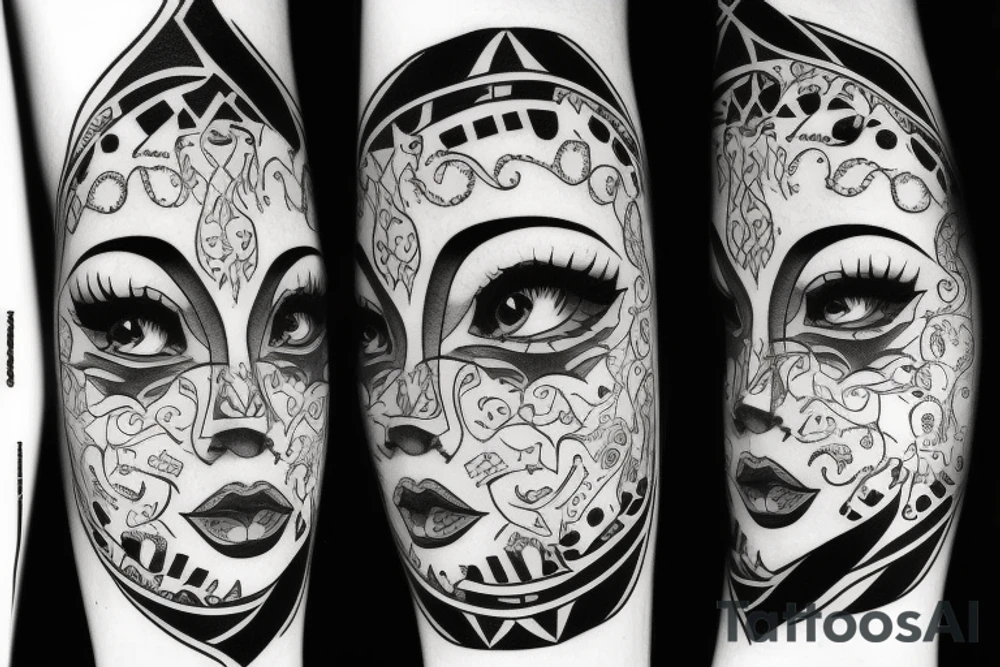 King face tattoo idea