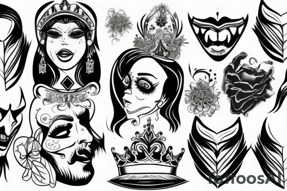 King face tattoo idea