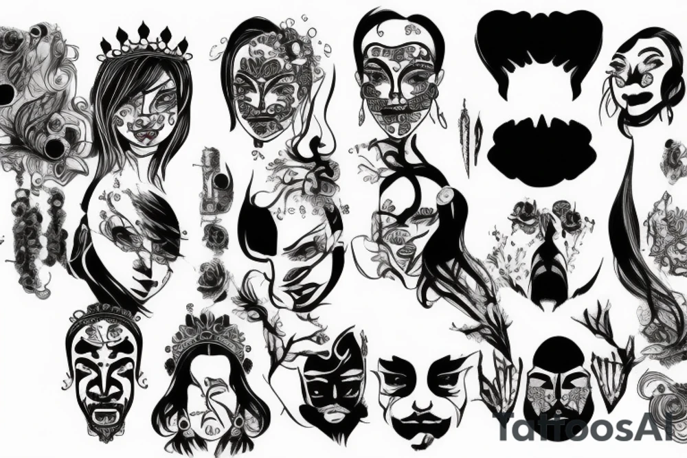 King face tattoo idea