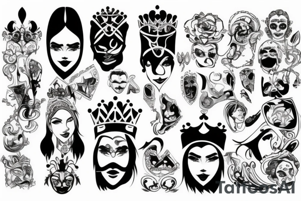 King face tattoo idea