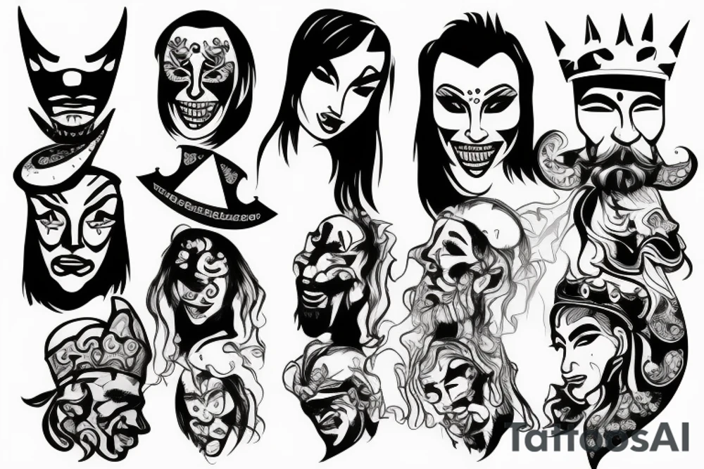 King face tattoo idea