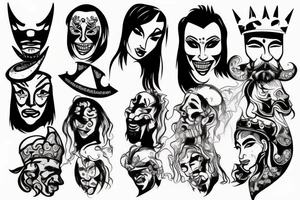 King face tattoo idea