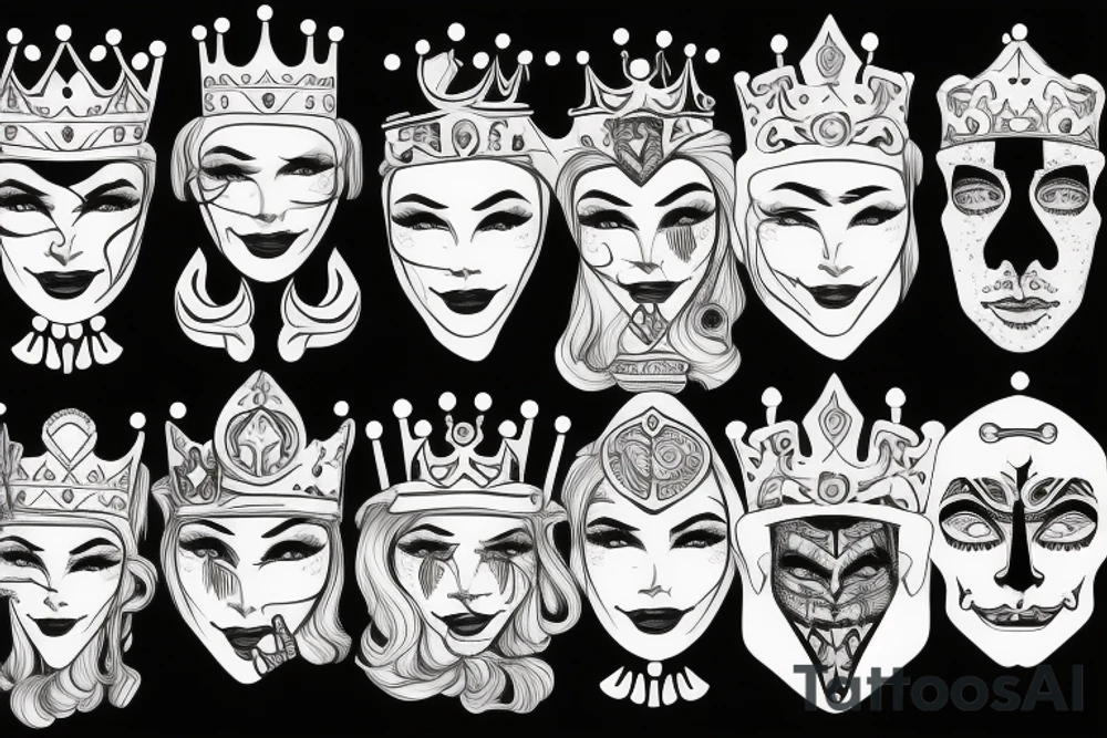 King face tattoo idea