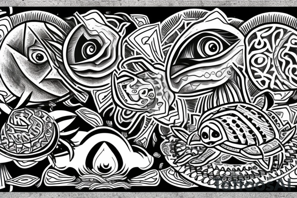 Spiritual turtle tattoo idea