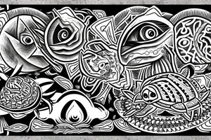 Spiritual turtle tattoo idea