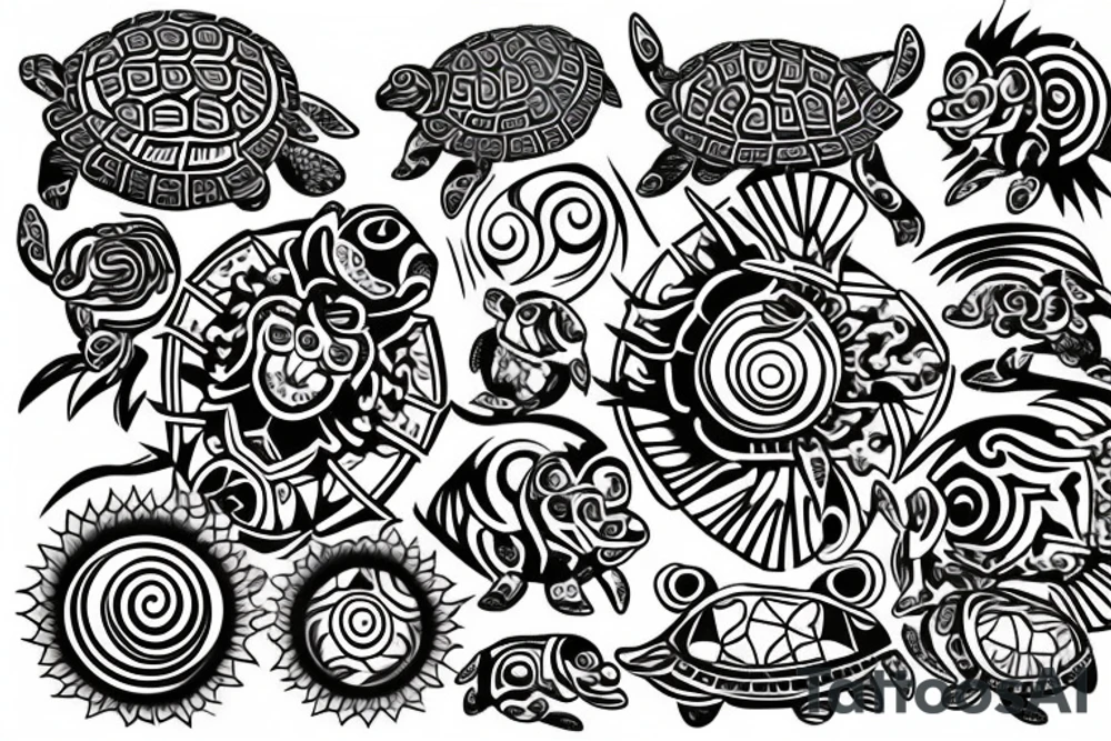 Spiritual turtle tattoo idea