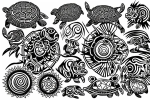 Spiritual turtle tattoo idea