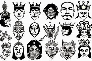 King sad face tattoo idea