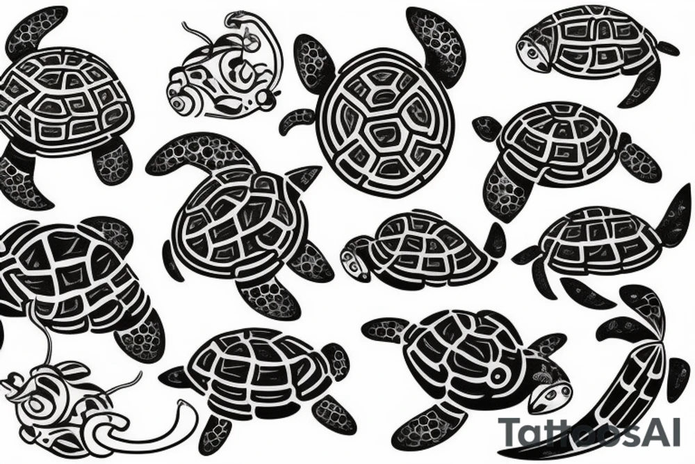 Ghost turtle tattoo idea