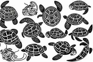 Ghost turtle tattoo idea