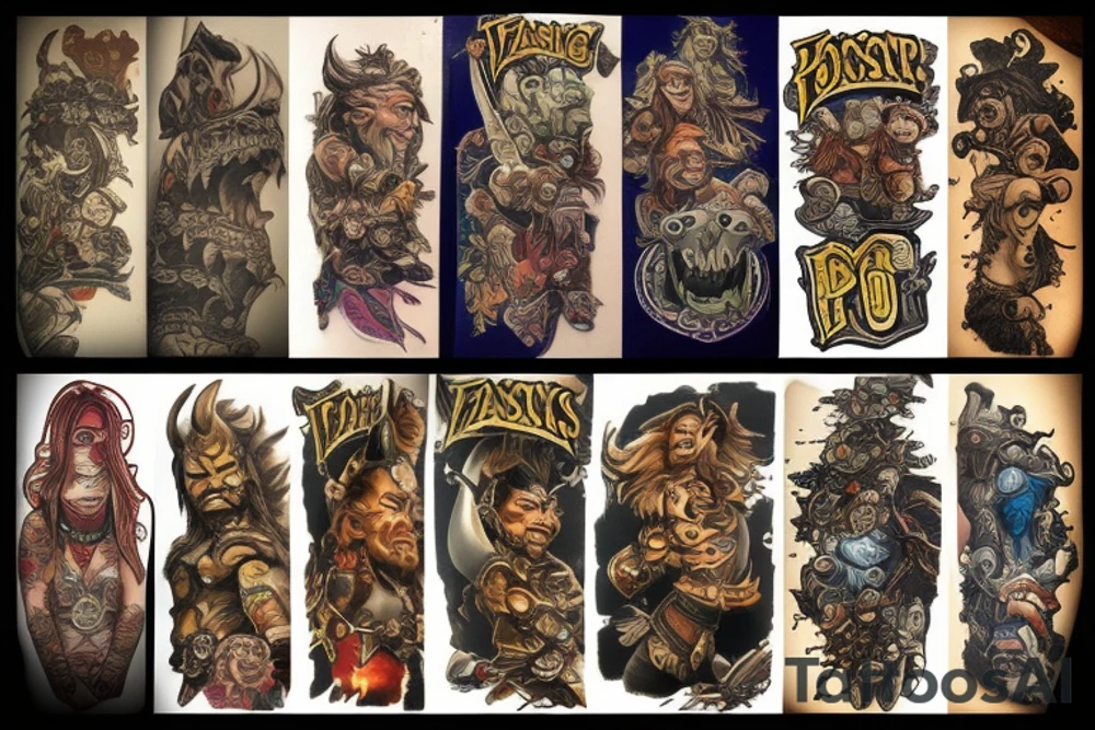 trash polka horde warcraft logo tattoo idea