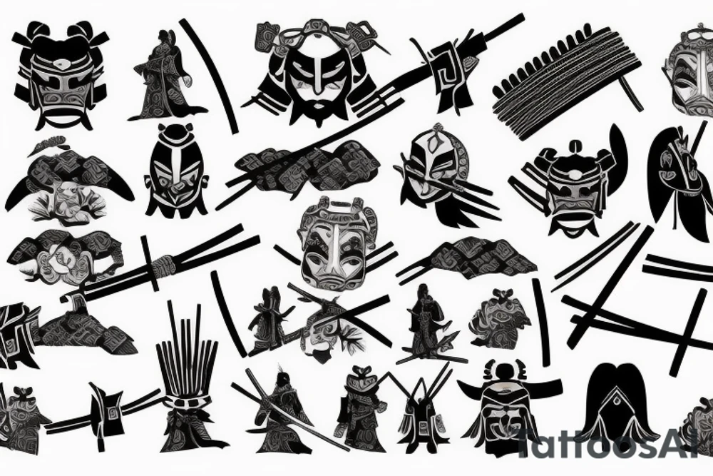 Ancient samurai tattoo idea