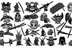 Ancient samurai tattoo idea