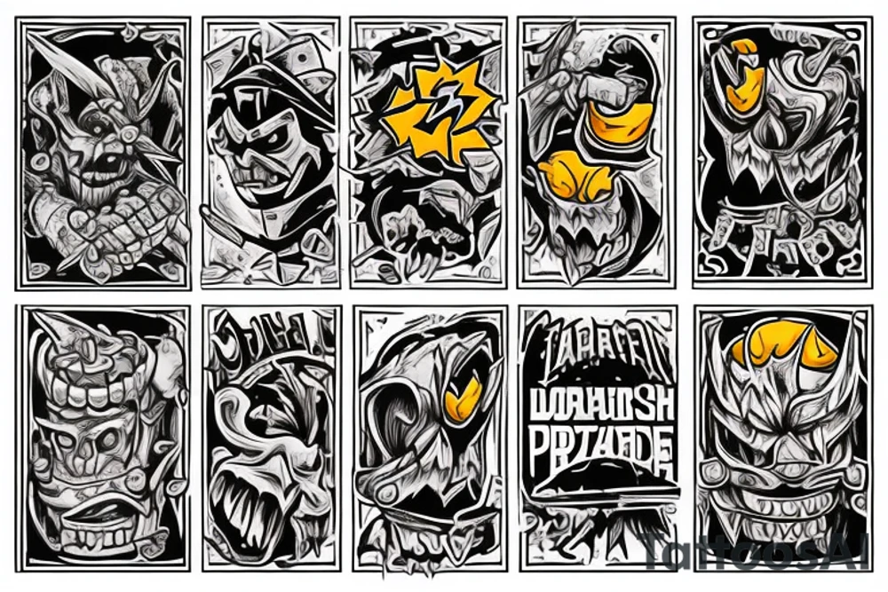 trash polka horde warcraft logo tattoo idea