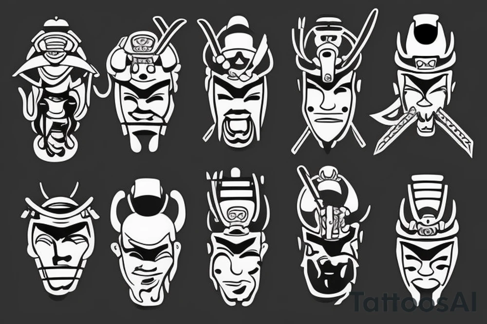 Ancient samurai tattoo idea