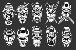 Ancient samurai tattoo idea