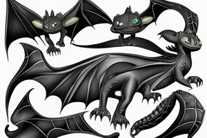 how to train your dragon toothless back tattoo tattoo idea