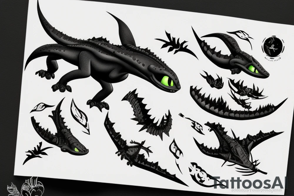 how to train your dragon toothless spine tattoo tattoo idea how to train your dragon toothless spine tattoo tattoo idea