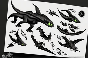 how to train your dragon toothless spine tattoo tattoo idea