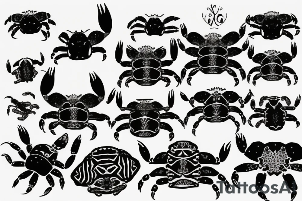 crab zodiac tattoo idea