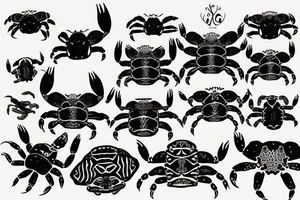 crab zodiac tattoo idea
